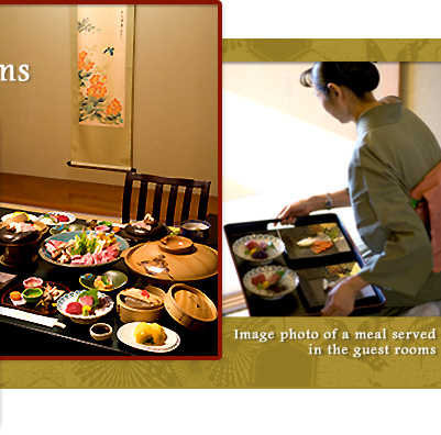 Image photo of a meal served in the guest rooms